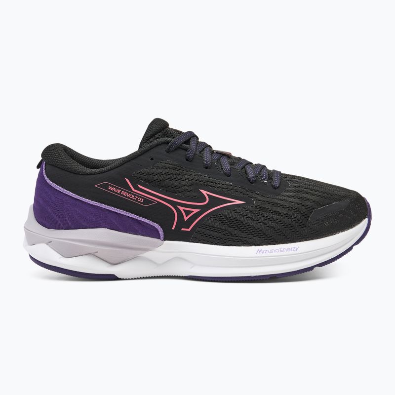 Buty do biegania damskie Mizuno Wave Revolt 3 black/camellia rose/violet indigo 2