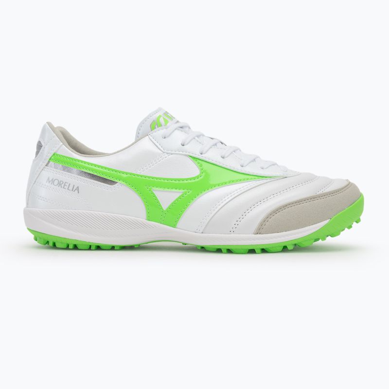 Buty piłkarskie Mizuno Morelia Sala Elite TF white/neon green/galaxy silver 2
