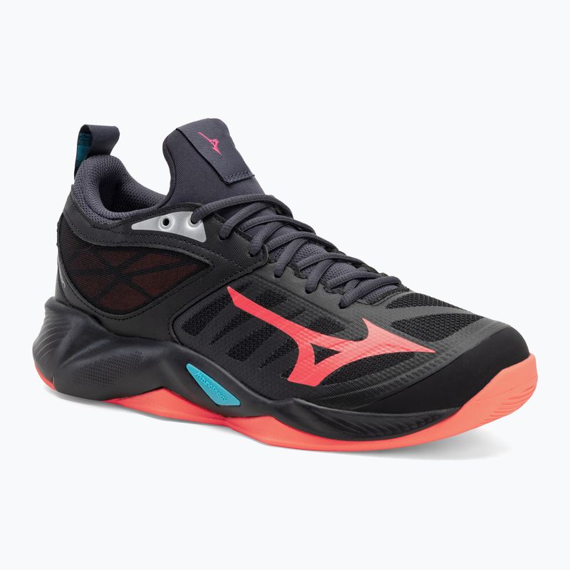 Buty do siatkówki Mizuno Wave Dimension black/neon flame/peacock blue