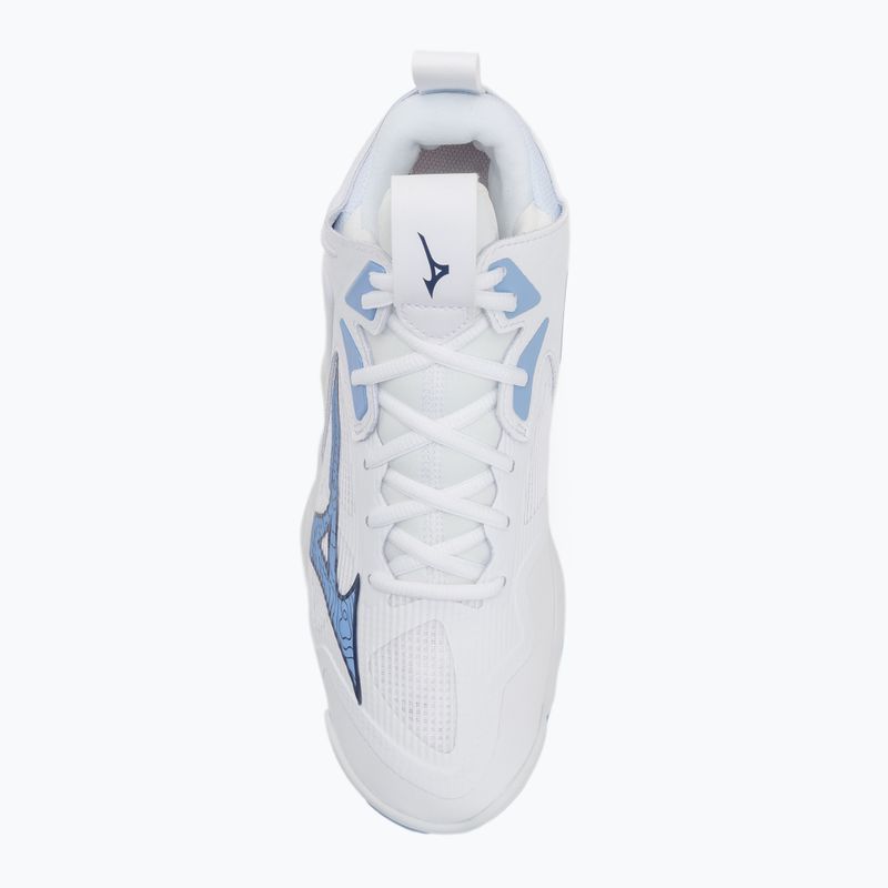 Buty do siatkówki Mizuno Wave Momentum 3 Mid white/bellwether blue/belairblu 5