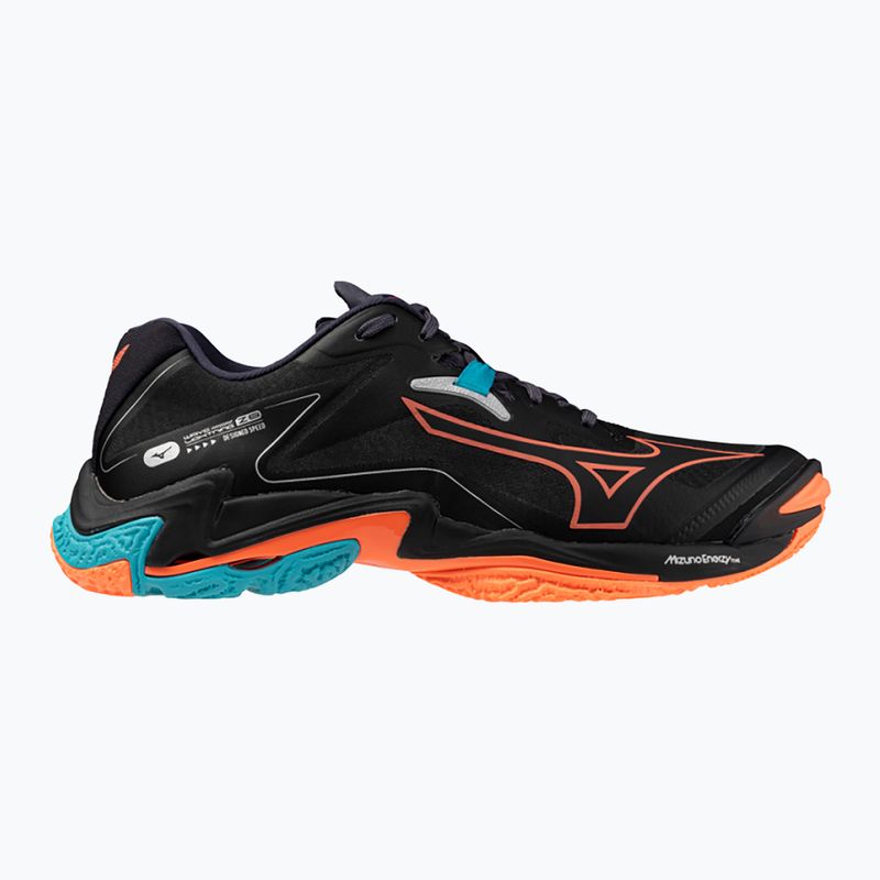 Buty do siatkówki Mizuno Wave Lightning Z8 black/neon flame/peacock blue 8
