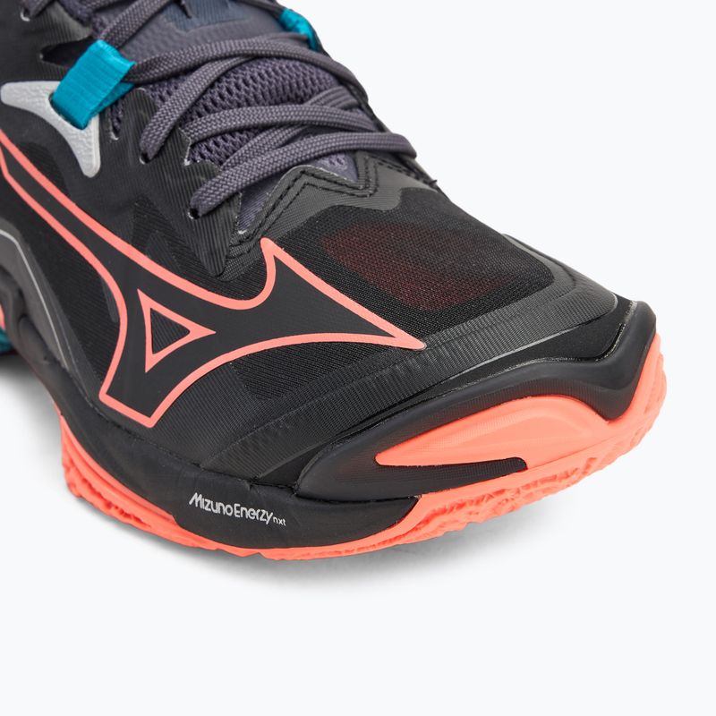Buty do siatkówki Mizuno Wave Lightning Z8 black/neon flame/peacock blue 7