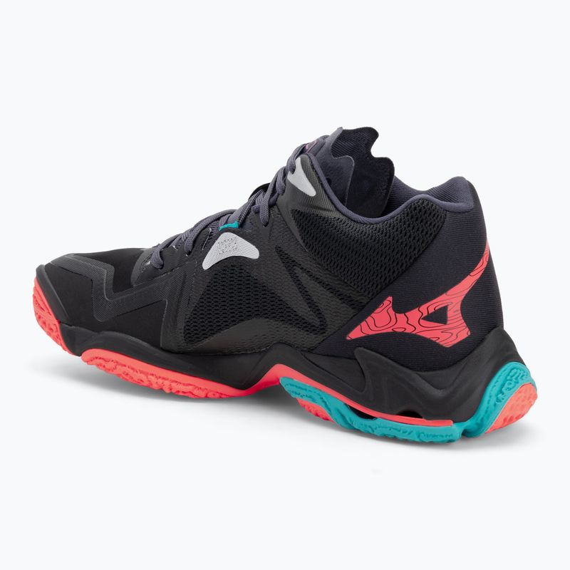 Buty do siatkówki Mizuno Wave Lightning Z8 Mid black/neon flame/peacock blue 3