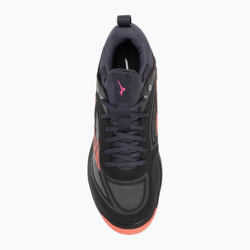 Buty do siatkówki Mizuno Wave Luminous 3 black/neon flame/peacock blue 5