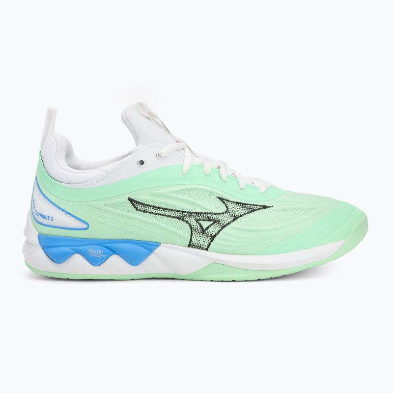 Buty do siatkówki Mizuno Wave Luminous 3 neo mint/black/frontier blue 2