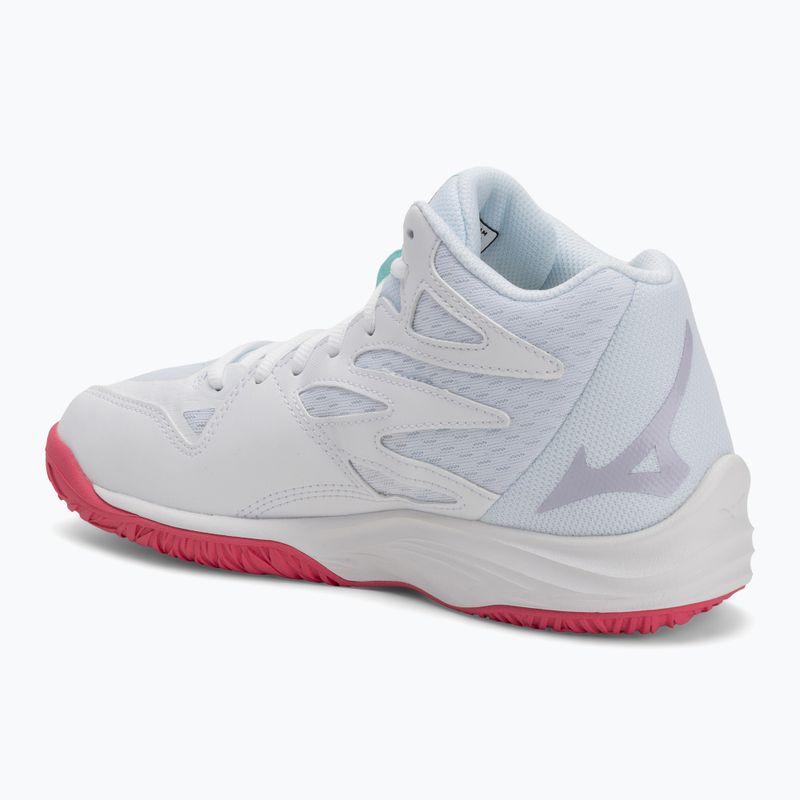 Buty do siatkówki damskie Mizuno Thunder Blade Z Mid white/violet indigo/camelliaros 3