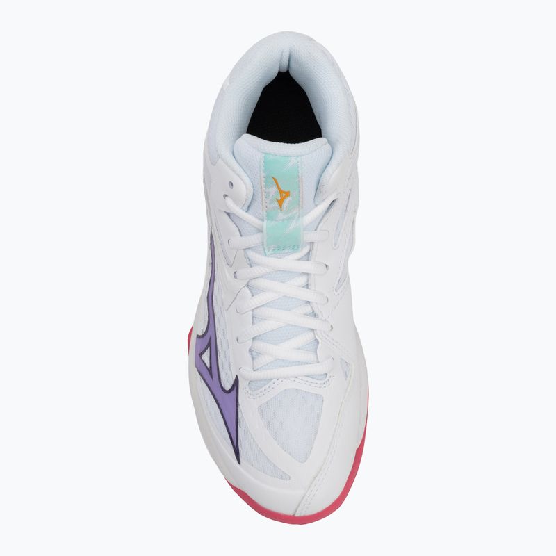 Buty do siatkówki damskie Mizuno Thunder Blade Z Mid white/violet indigo/camelliaros 5