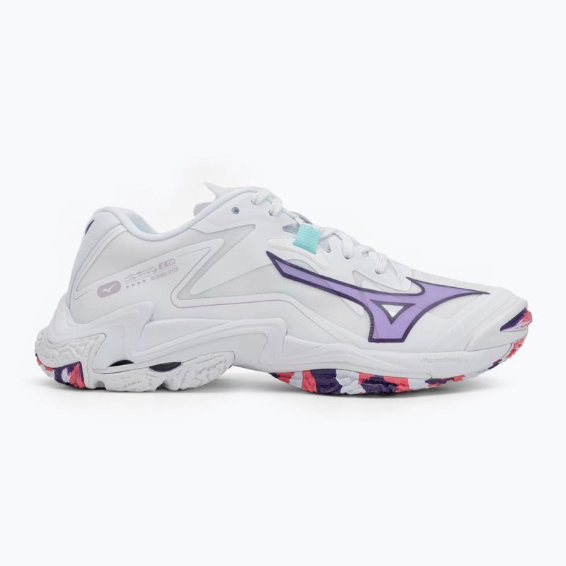 Buty do siatkówki damskie Mizuno Wave Lightning Z8 white/violet indigo/camelliaros 2