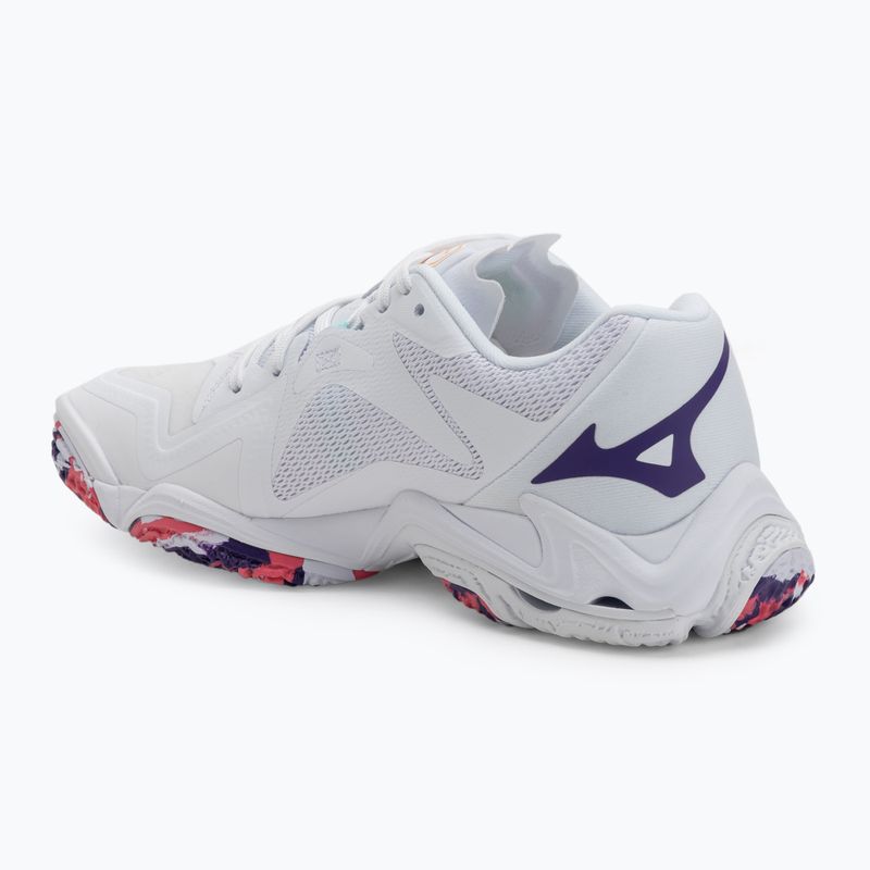 Buty do siatkówki damskie Mizuno Wave Lightning Z8 white/violet indigo/camelliaros 3