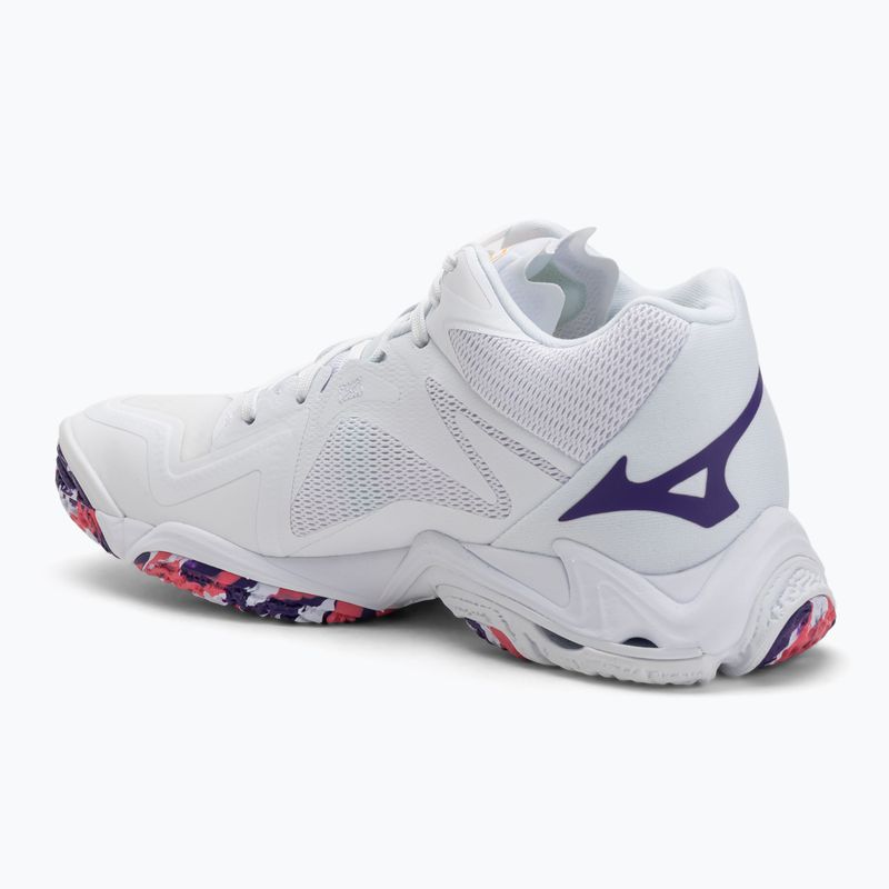 Buty do siatkówki damskie Mizuno Wave Lightning Z8 Mid white/violet indigo/camelliaros 3