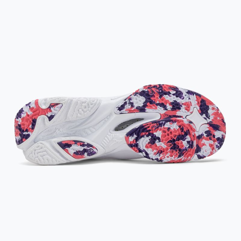 Buty do siatkówki damskie Mizuno Wave Lightning Z8 Mid white/violet indigo/camelliaros 4