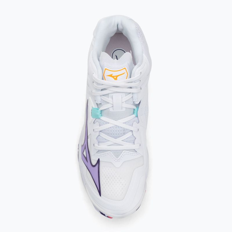 Buty do siatkówki damskie Mizuno Wave Lightning Z8 Mid white/violet indigo/camelliaros 5