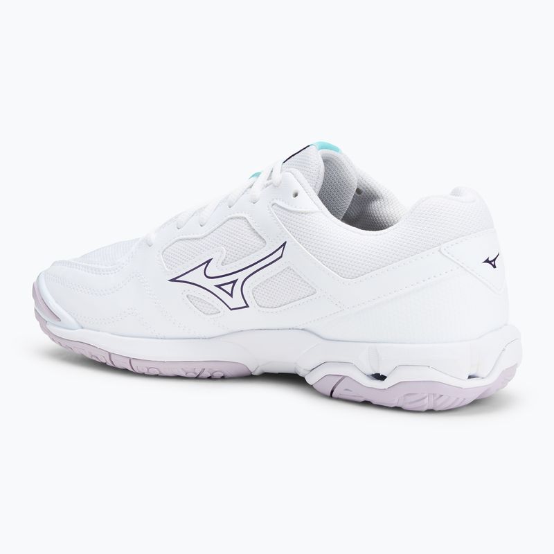 Buty do piłki ręcznej damskie Mizuno Wave Phantom 3 white/violet indigo/camellia rose 3