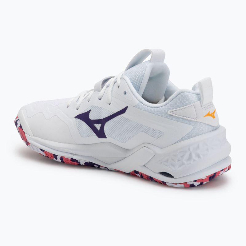 Buty do piłki ręcznej Mizuno Wav Stealth Neo 2 white/violet indigo/camellia rose 3