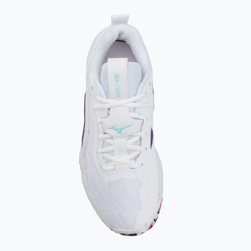 Buty do piłki ręcznej Mizuno Wav Stealth Neo 2 white/violet indigo/camellia rose 5