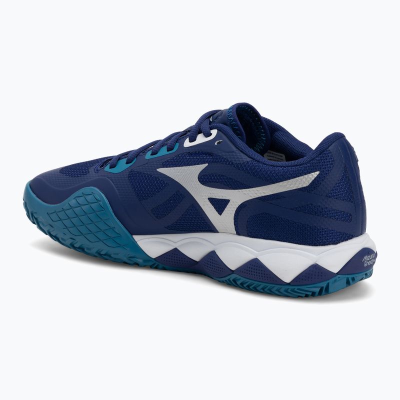 Buty do tenisa męskie Mizuno Wave Enforce Tour 2 CC bellwether blue/ white/ fjord blue 3