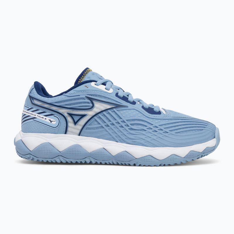 Buty do tenisa damskie Mizuno Wave Enforce Tour 2 CC bel air blue/ white/ bellwether blue 2