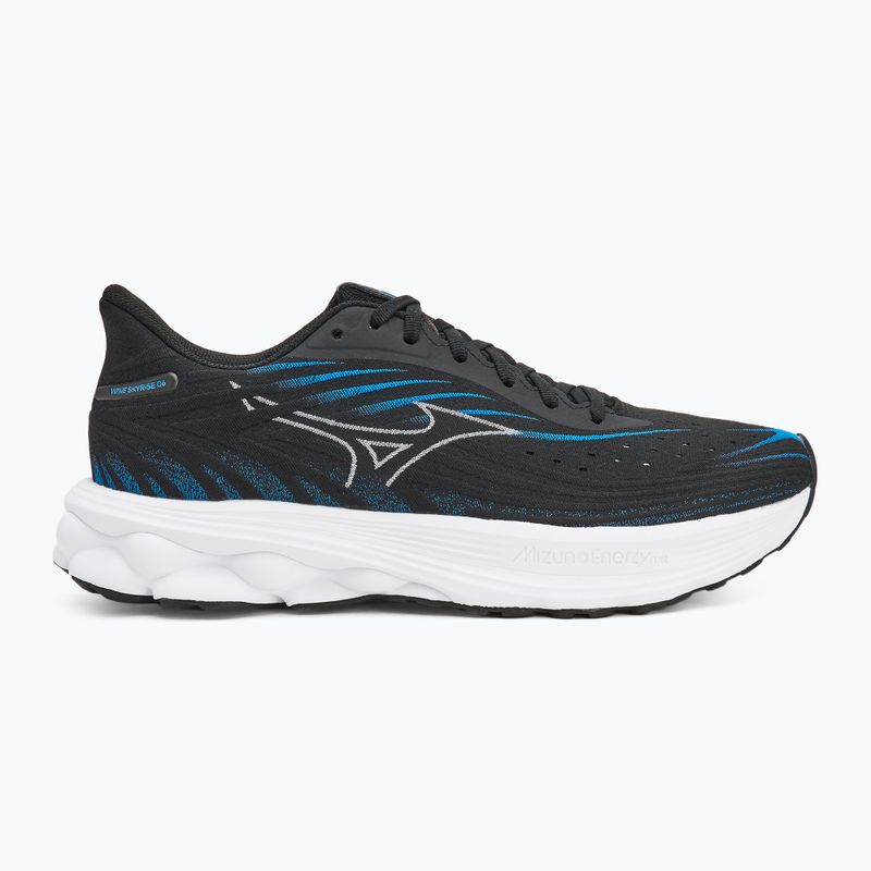 Buty do biegania męskie Mizuno Wave Skyrise 6 black/white/blue pace 2