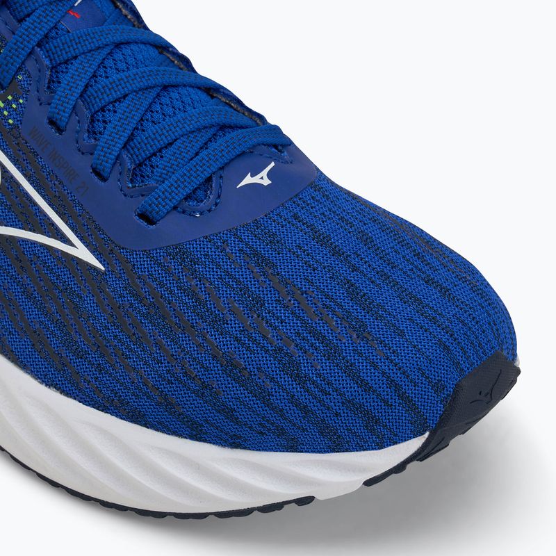 Buty do biegania męskie Mizuno Wave Inspire 21 reflex blue c/white/green gecko 7
