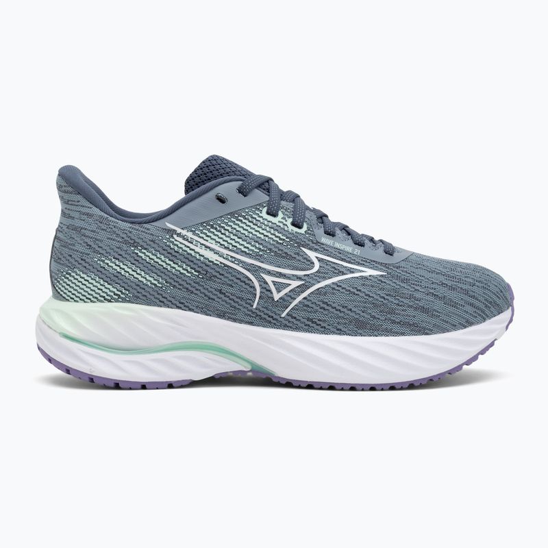 Buty do biegania damskie Mizuno Wave Inspire 21 tradewinds/white/neo mint 2