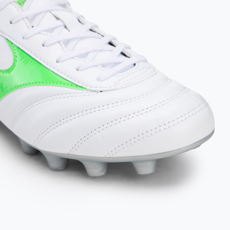 Buty piłkarskie Mizuno Morelia II Club Md white/neon green/galaxy silver 7