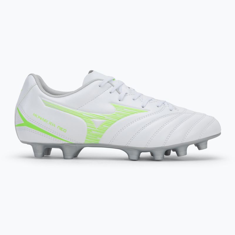 Buty piłkarskie Mizuno Monarcida Neo III Select Md white/neon green 2