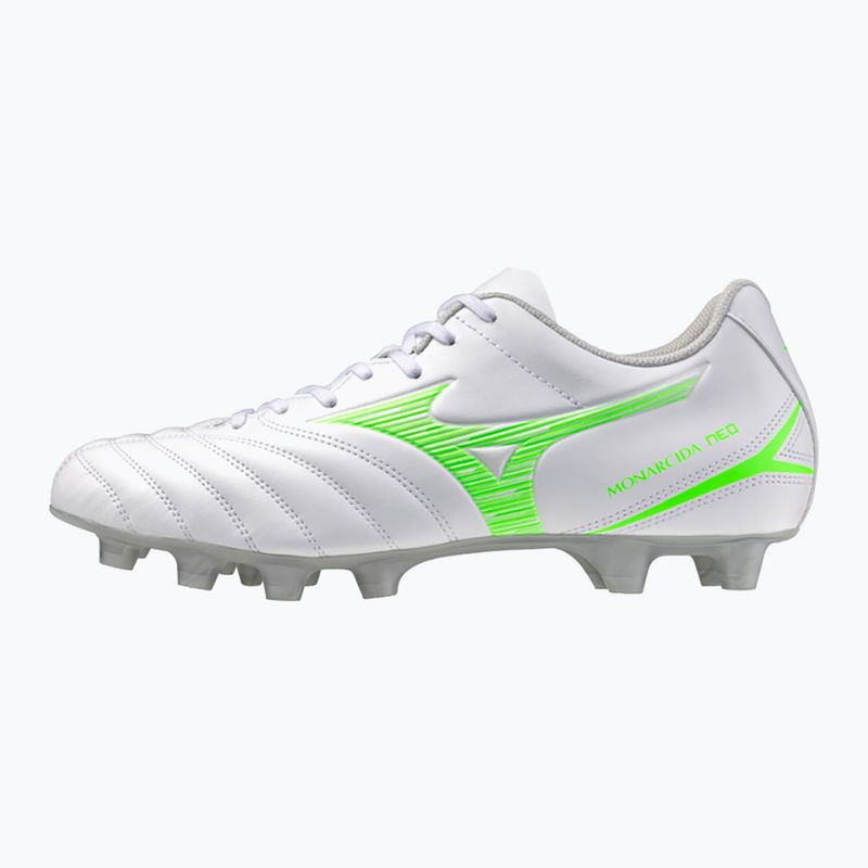 Buty piłkarskie Mizuno Monarcida Neo III Select Md white/neon green 8