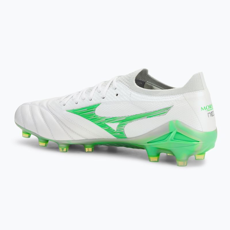Buty piłkarskie Mizuno Morelia Neo IV β Japan Fg white/neon green/cool gray 3c 3