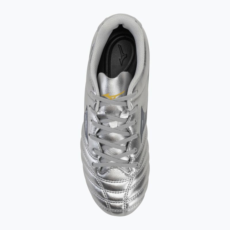 Buty piłkarskie dziecięce Mizuno Monarcida Neo III Select Jr Md galaxy silver/8605 c/gold 5