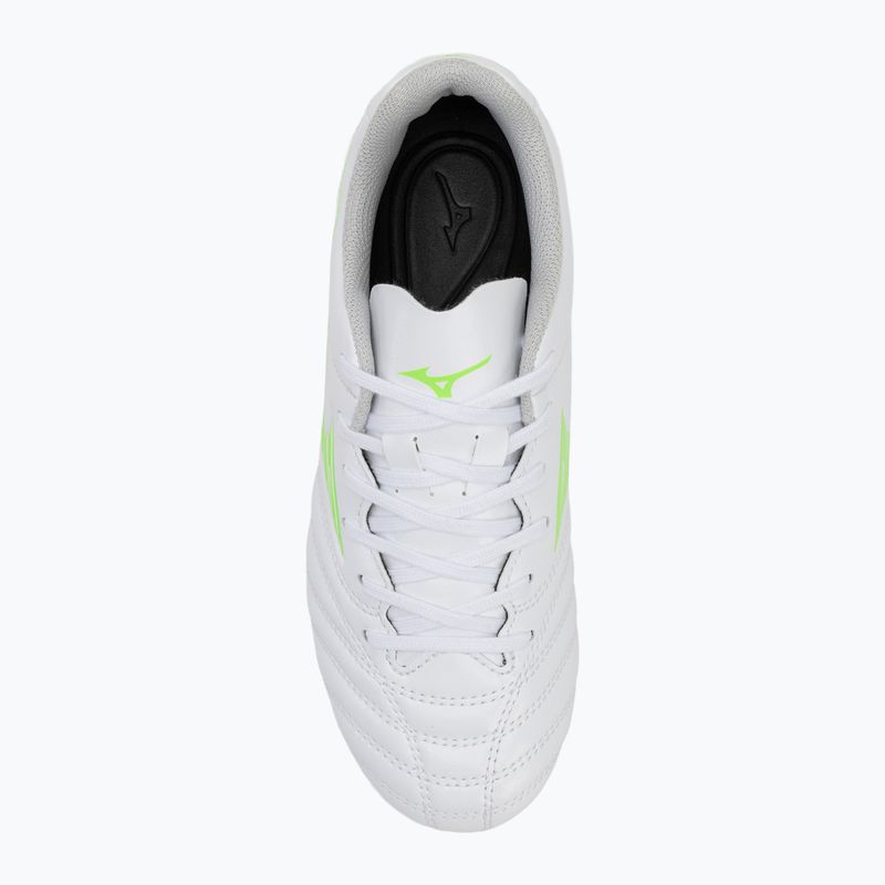 Buty piłkarskie dziecięce Mizuno Monarcida Neo III Select Jr Md white/neon green 5