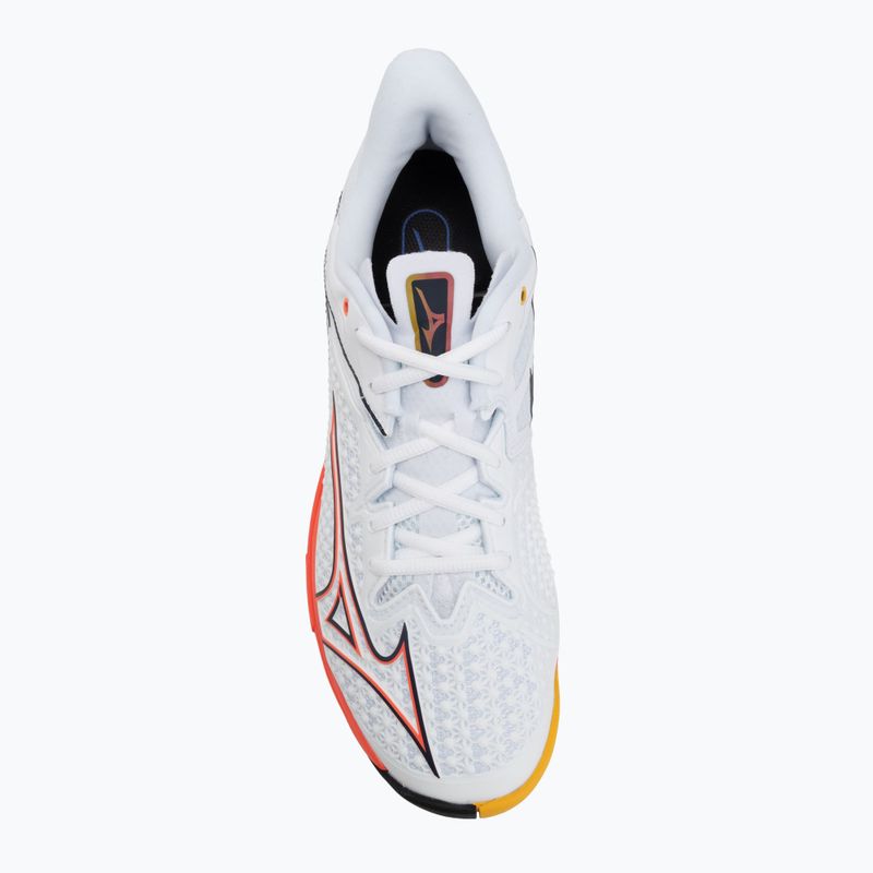 Buty do tenisa męskie Mizuno Wave Exceed Tour 6 AC white/fiery coral 2/citrus 5
