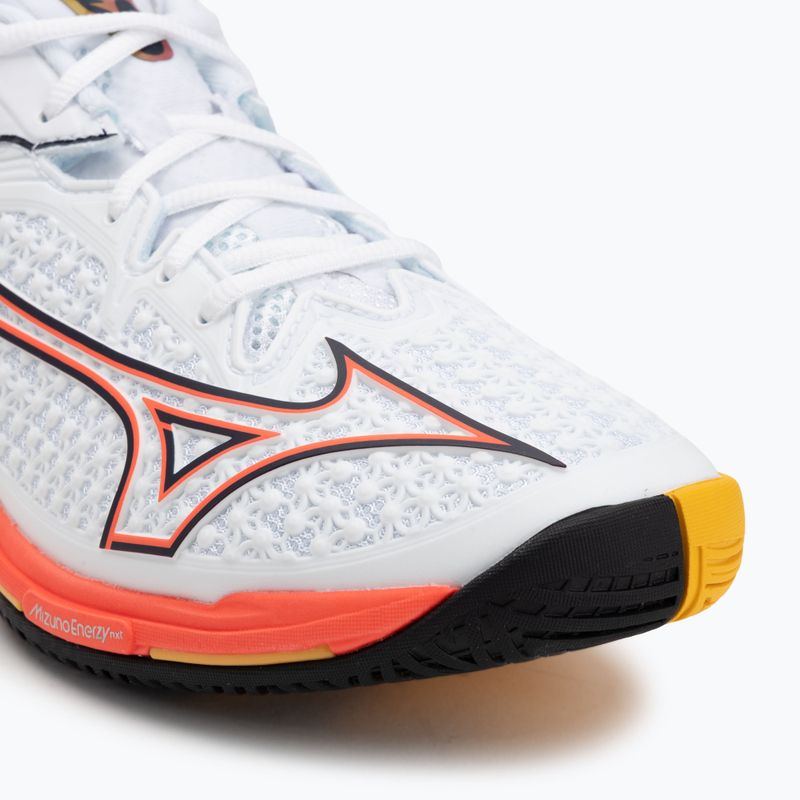 Buty do tenisa męskie Mizuno Wave Exceed Tour 6 AC white/fiery coral 2/citrus 7