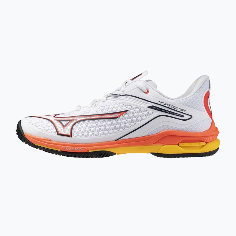 Buty do tenisa męskie Mizuno Wave Exceed Tour 6 AC white/fiery coral 2/citrus 8