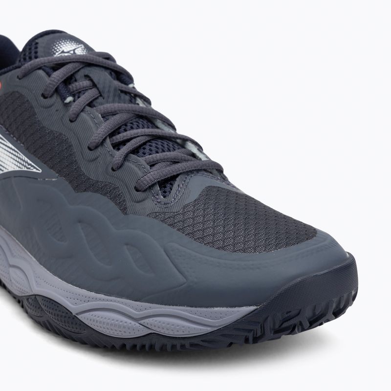 Buty do tenisa męskie Mizuno Wave Enforce Court CC odyssey gray/white/blue granite 7