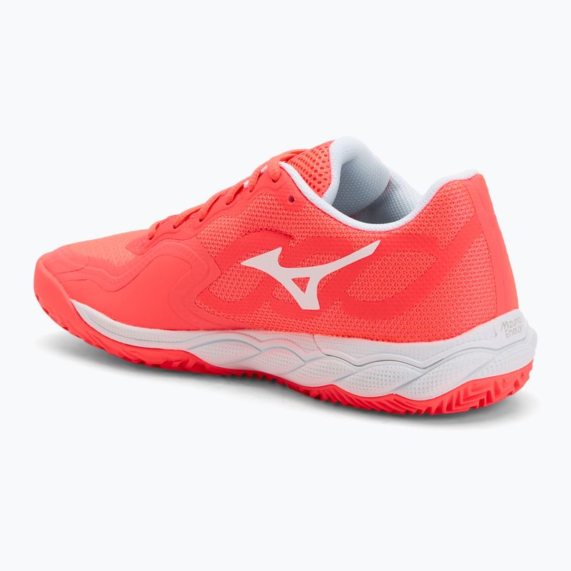 Buty do tenisa damskie Mizuno Wave Enforce Court CC W calypso coral/white/barely pink 3