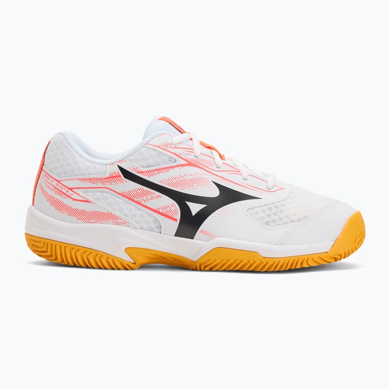 Buty do tenisa dziecięce Mizuno Break Shot 5 Jr CC white/calypso coral/citrus 2