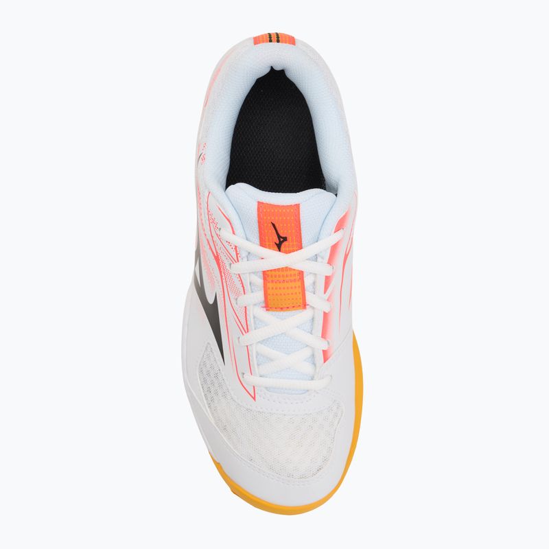 Buty do tenisa dziecięce Mizuno Break Shot 5 Jr CC white/calypso coral/citrus 5