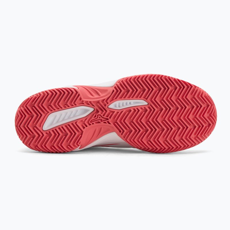 Buty do tenisa dziecięce Mizuno Break Shot 5 Jr CC white/blue granite/calypso coral 4