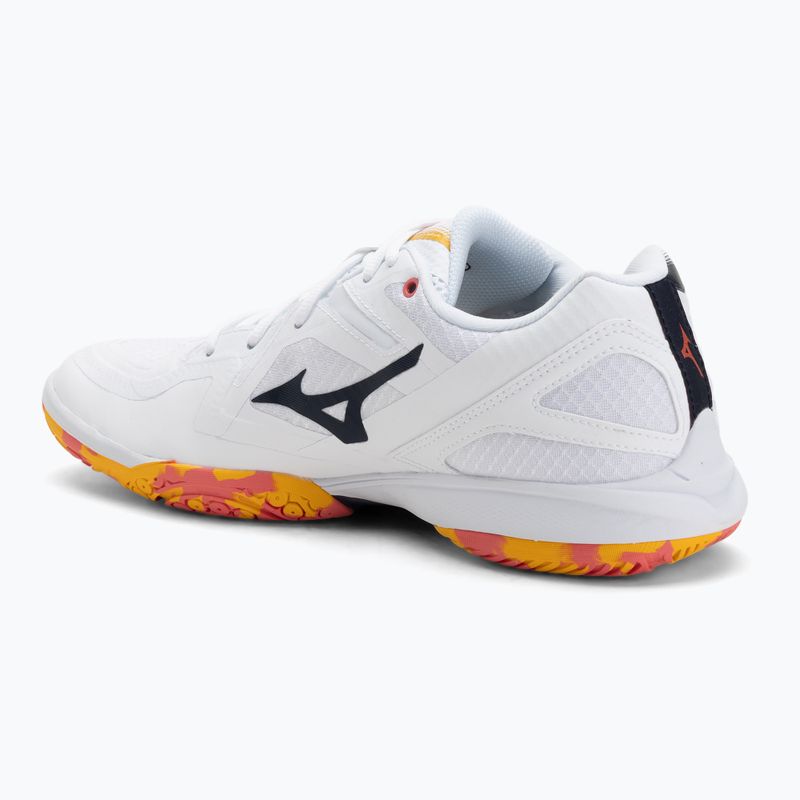 Buty do badmintona Mizuno Wave Claw 3 white/citrus/calypso coral 3