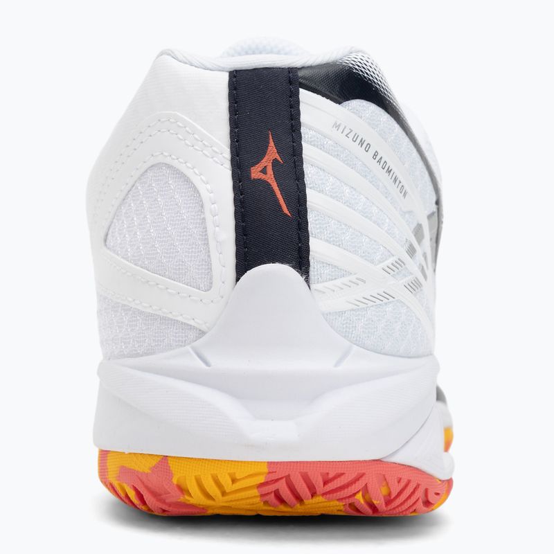 Buty do badmintona Mizuno Wave Claw 3 white/citrus/calypso coral 6