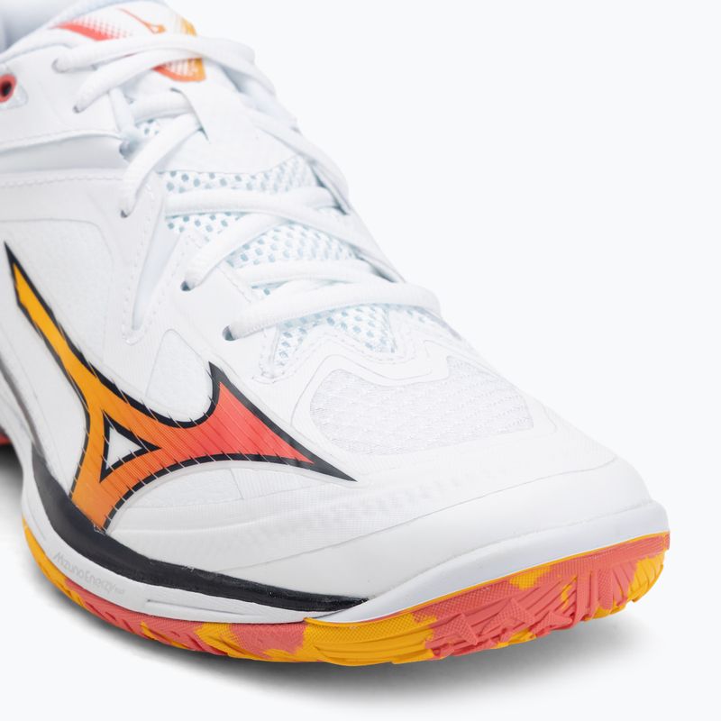 Buty do badmintona Mizuno Wave Claw 3 white/citrus/calypso coral 7