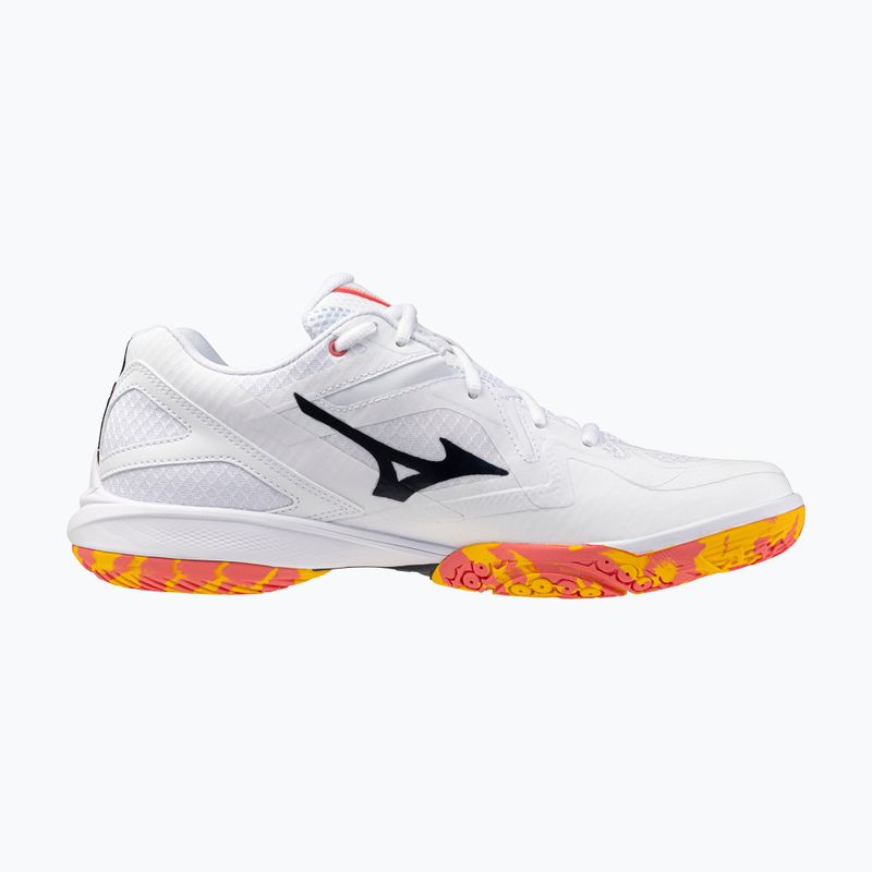 Buty do badmintona Mizuno Wave Claw 3 white/citrus/calypso coral 9
