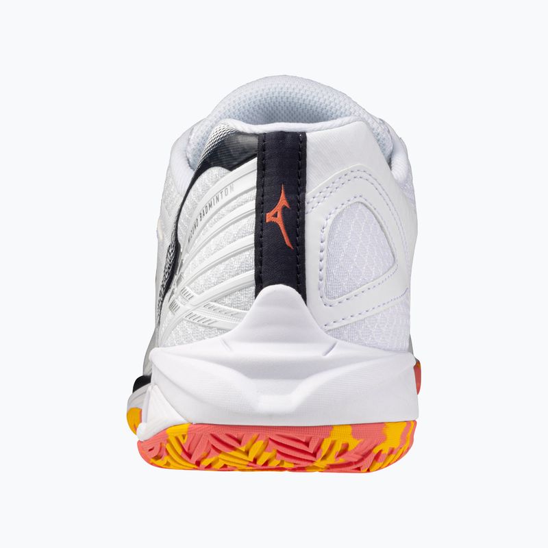 Buty do badmintona Mizuno Wave Claw 3 white/citrus/calypso coral 10