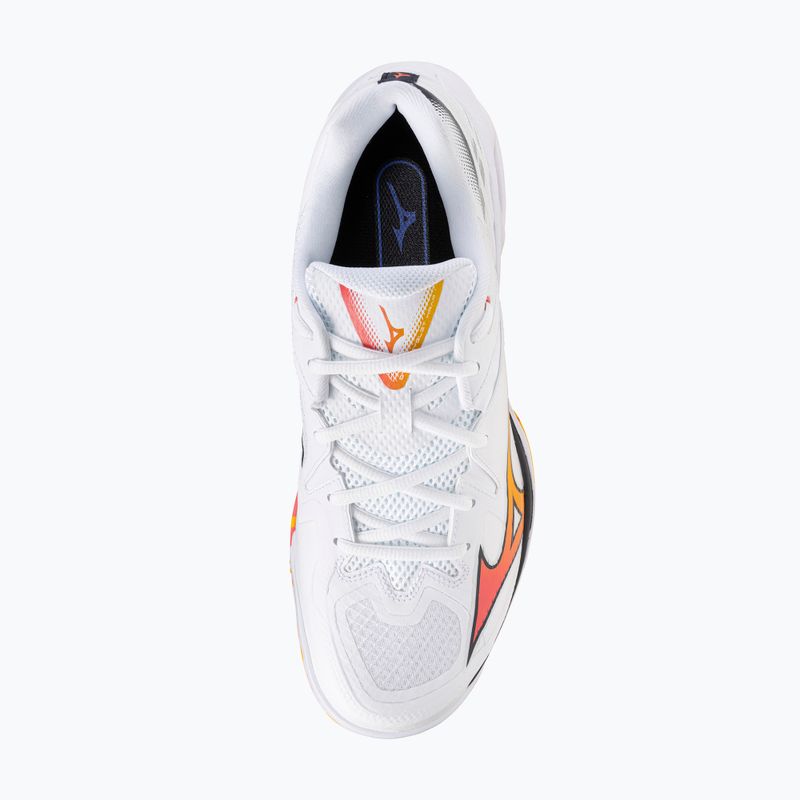Buty do badmintona Mizuno Wave Claw 3 white/citrus/calypso coral 11