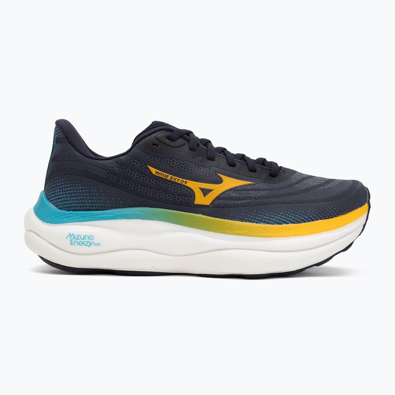 Buty do biegania męskie Mizuno Wave Sky 9 baritone blue/citrus/capri breeze 2