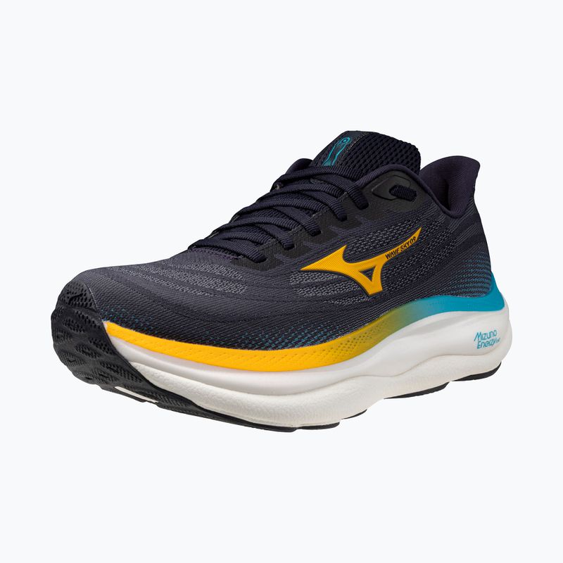 Buty do biegania męskie Mizuno Wave Sky 9 baritone blue/citrus/capri breeze 3