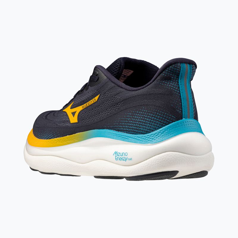 Buty do biegania męskie Mizuno Wave Sky 9 baritone blue/citrus/capri breeze 4