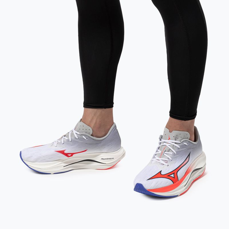 Buty do biegania męskie Mizuno Wave Rebellion Flash 3 white/fiery coral 2/iris bloom 10
