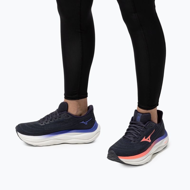 Buty do biegania damskie Mizuno Wave Sky 9 odyssey gray/striking coral/iris bloom 10