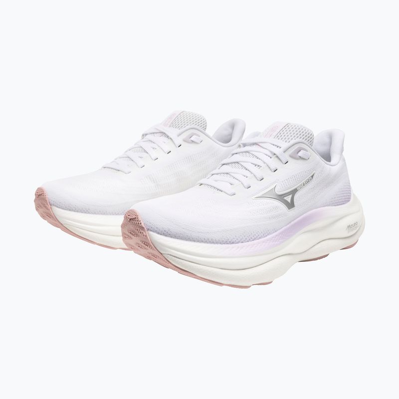 Buty do biegania damskie Mizuno Wave Sky 9 white/silver/orchid petal 8